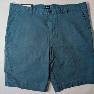 NEW Size 38 Boss Men's Slim-Fit Regular-Rise Shorts Green reg-rise MSRP $98